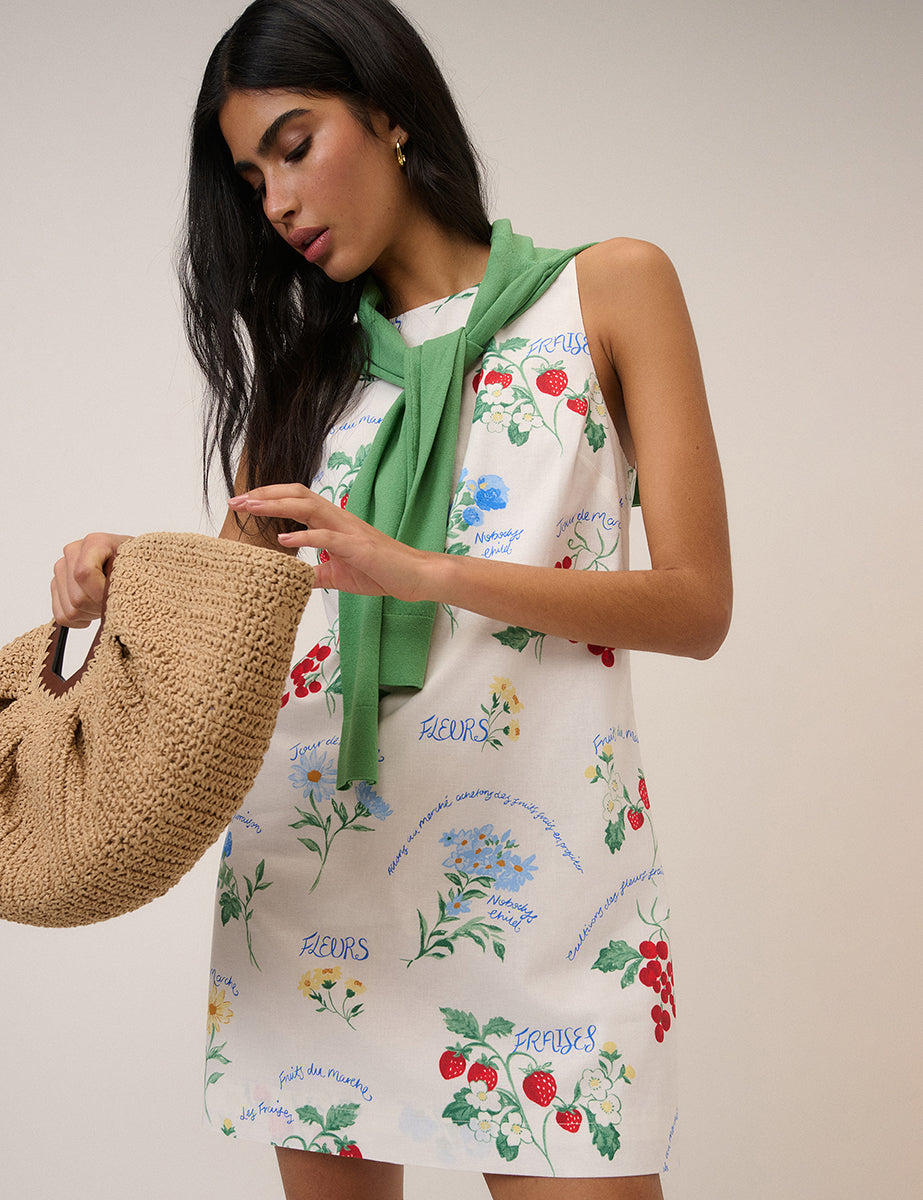 White Printed Palermo Mini Dress