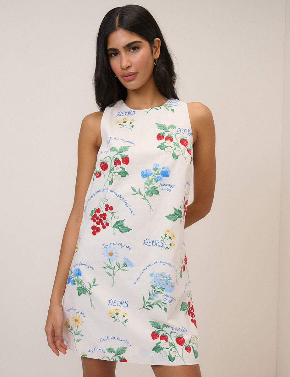 White Printed Palermo Mini Dress