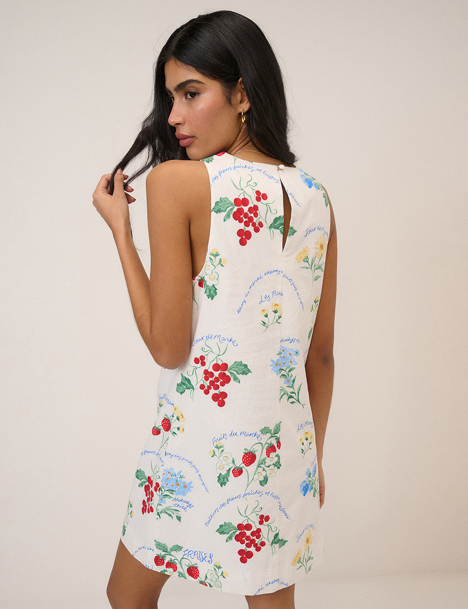 White Printed Palermo Mini Dress