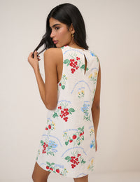 White Printed Palermo Mini Dress