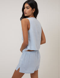 Light Blue Drawstring Shorts