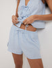 Light Blue Drawstring Shorts