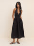 Black Halterneck Lilijana Midi Dress