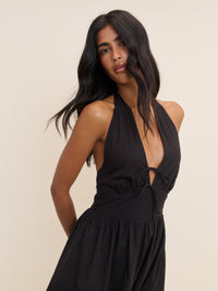 Black Halterneck Lilijana Midi Dress