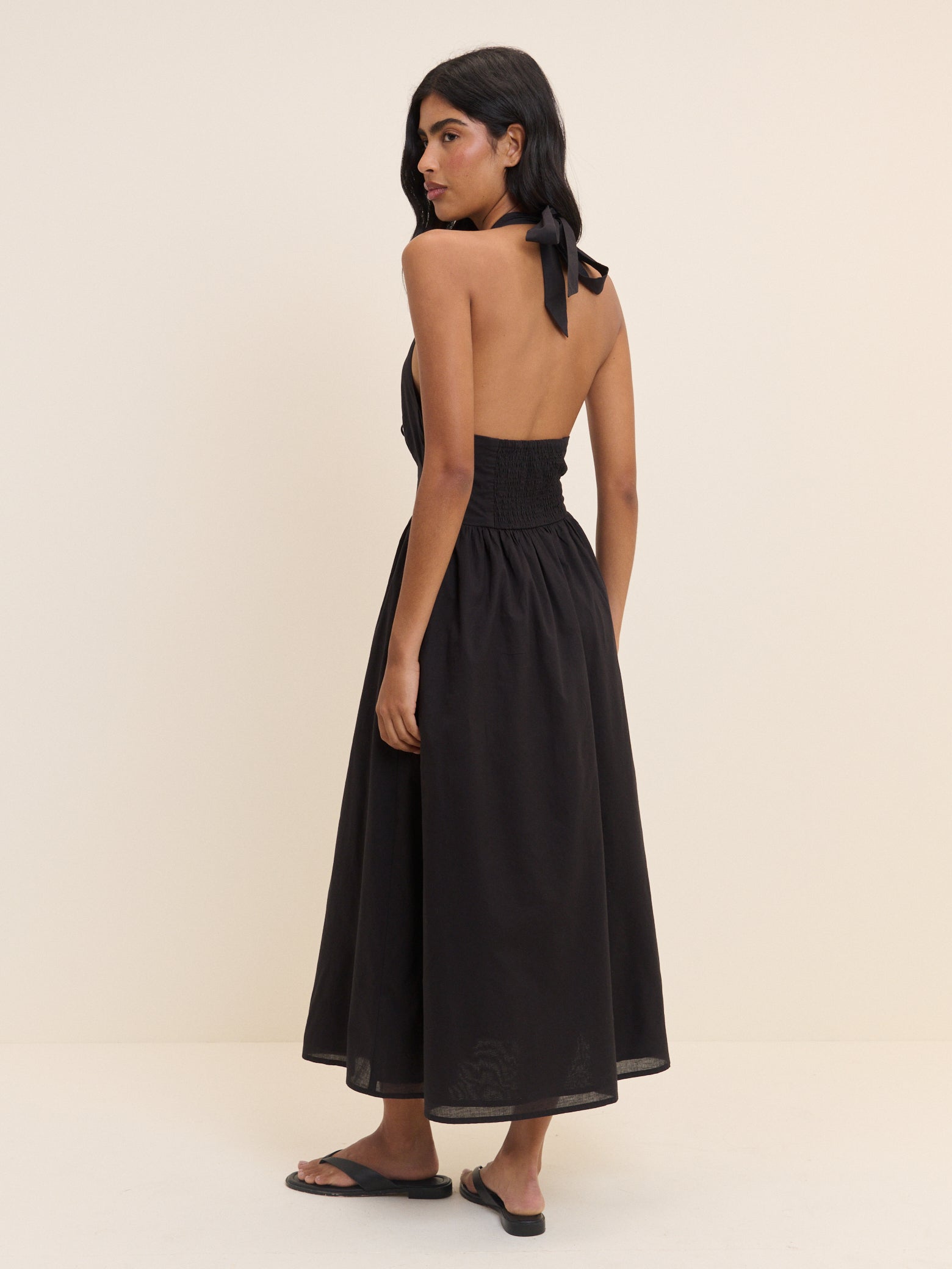 Black Halterneck Lilijana Midi Dress
