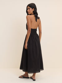 Black Halterneck Lilijana Midi Dress