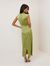 Green Cowl Neck Eden Midi Dress