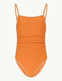 Orange Whipstitch Swimsuit