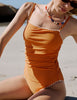 Orange Whipstitch Swimsuit