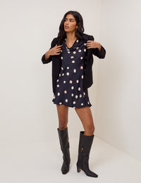 Navy Polka Dot Leighton Mini Dress