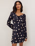 Navy Polka Dot Leighton Mini Dress