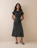 Black Polka Dot Sicily Midi Dress