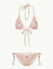 Printed Whipstitch Tie Side Bikini Bottoms
