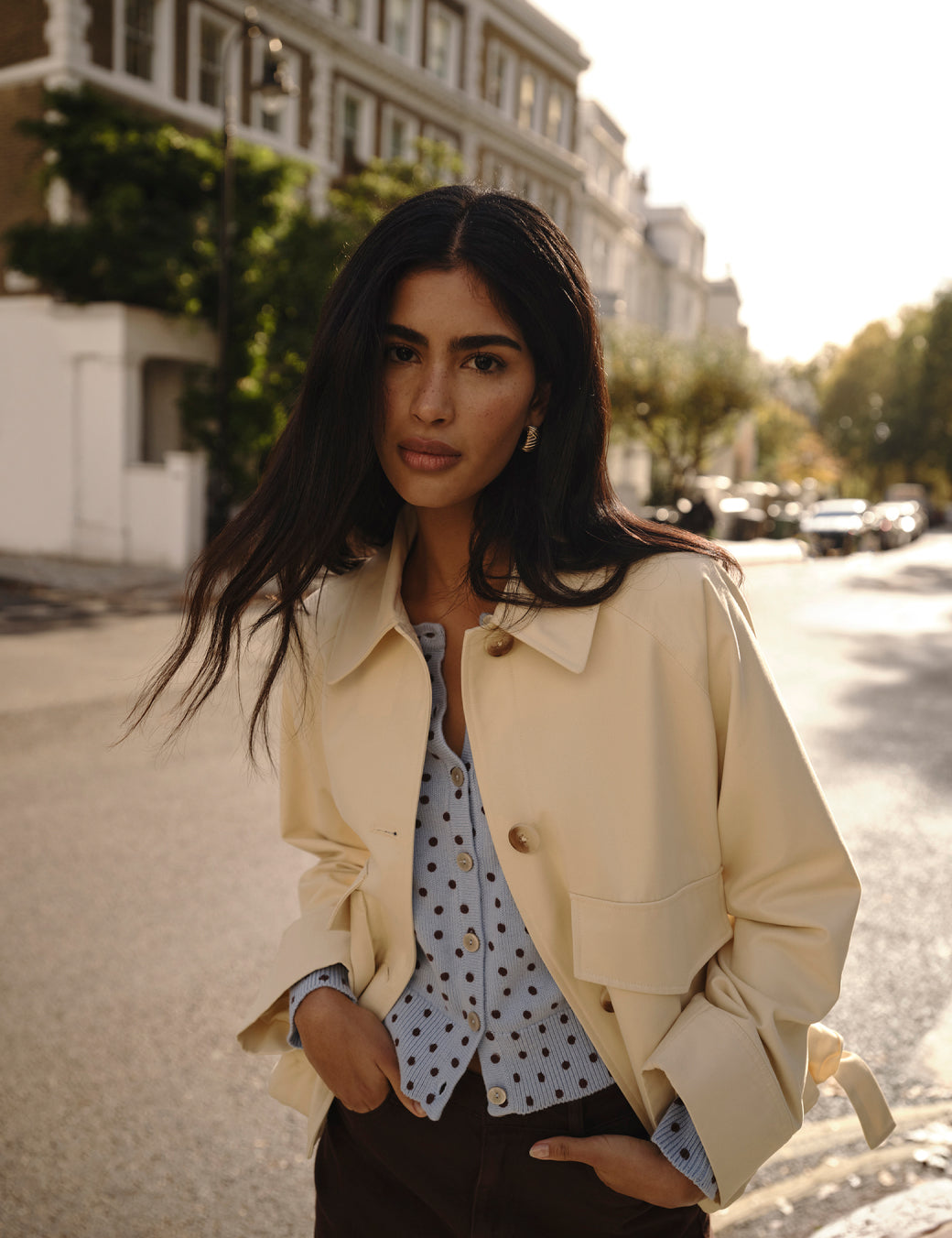 Butter Yellow Bow Detail Jacket