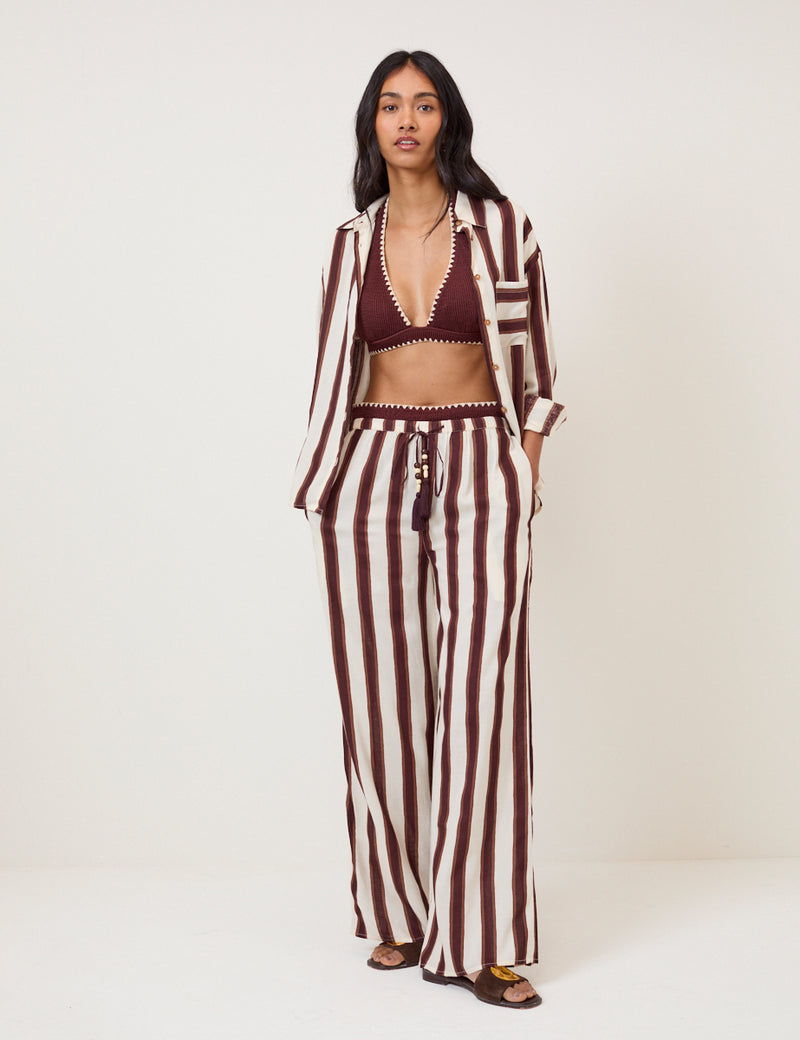 Brown Striped Shirt