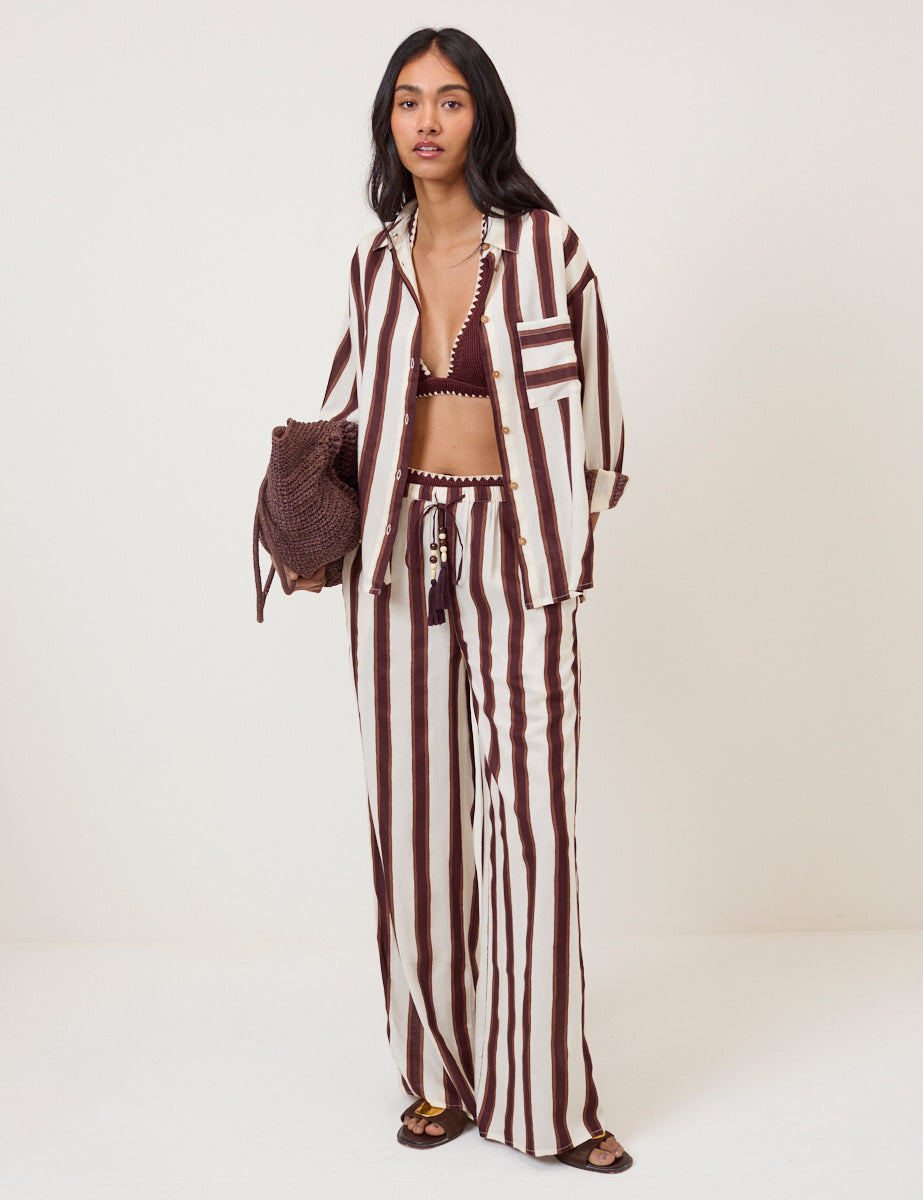 Brown Striped Shirt
