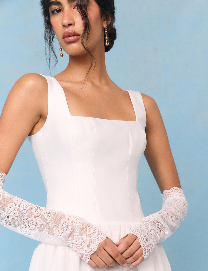 Bridal Ivory Corset Maxi Honey Maxi Dress