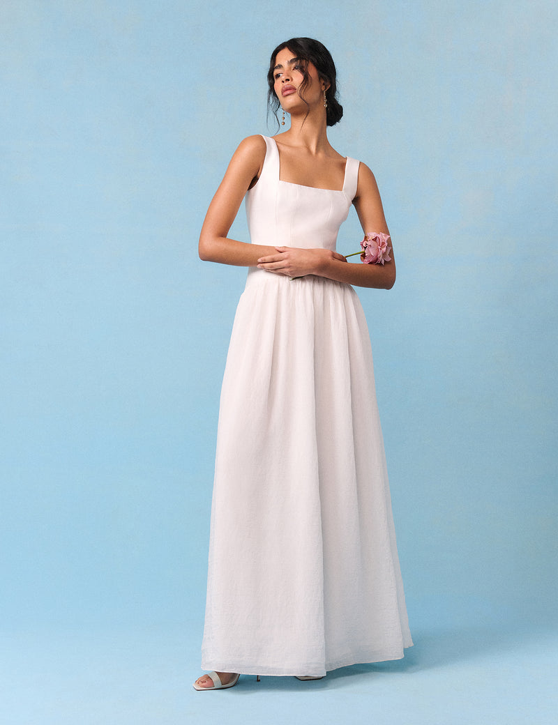 Bridal Ivory Corset Maxi Honey Maxi Dress
