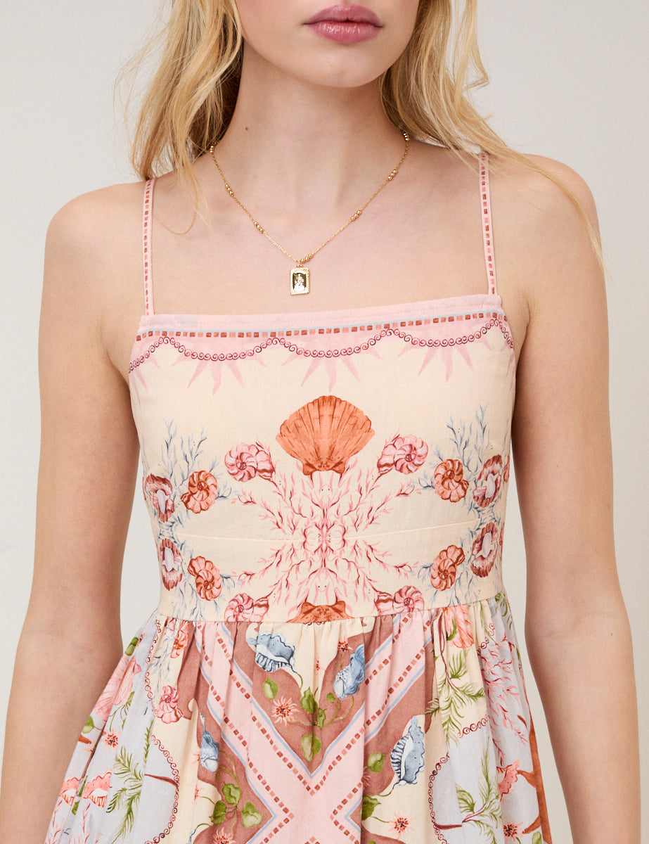 Printed Athena Resort Placement Maxi Dress