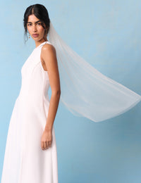 Bridal Ivory Crepe Cross Back Antonia Midi Dress