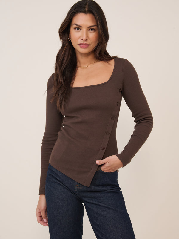 Square Neck Asymmetric Top