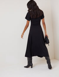 Black Niamh Jersey Midi Dress