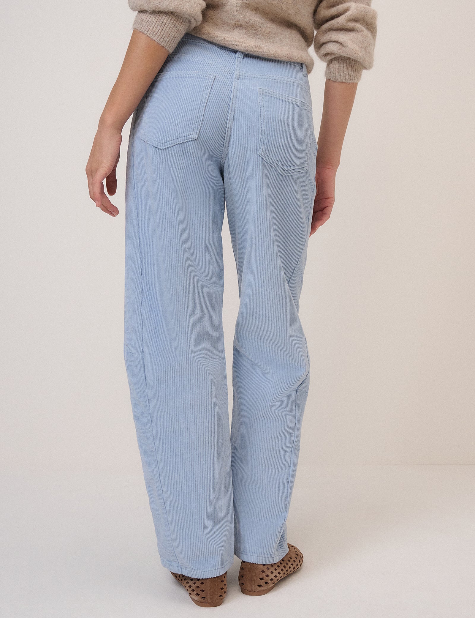 Light Blue Cord Bethnal Barrel Leg Jeans