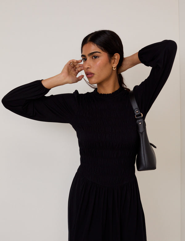 Petite Black Siobhan Mini Dress