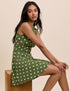 Green Polka Dot Jersey Sleeveless Tate Mini Dress