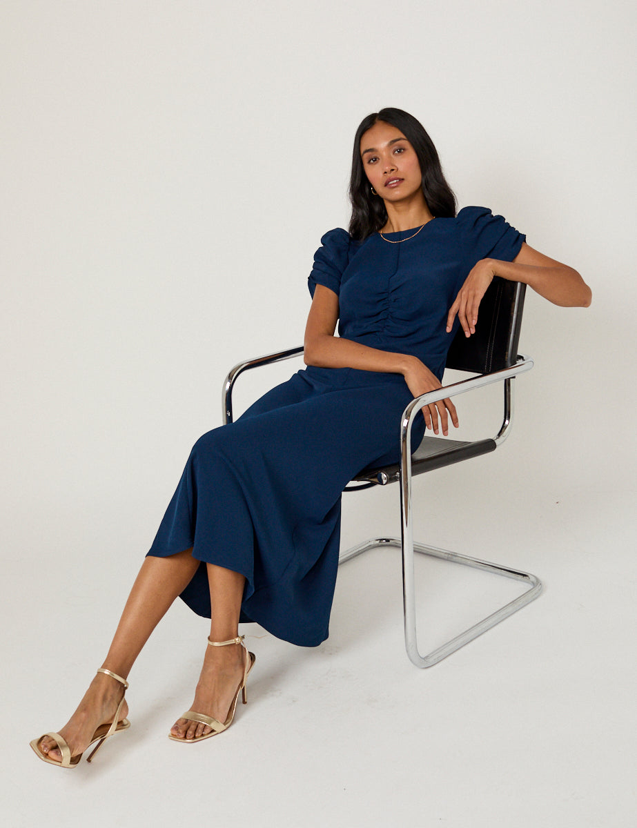 naomi midi dress Naomi Inked Chinoiserie Print Midi Dress