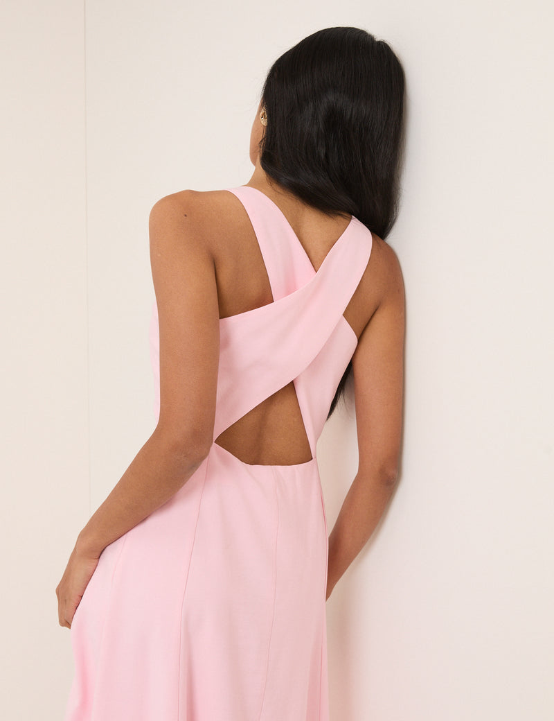 Pink Reign Sleeveless Occasion Midi Dress