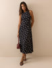 Black Polka Dot Reign Midi Dress