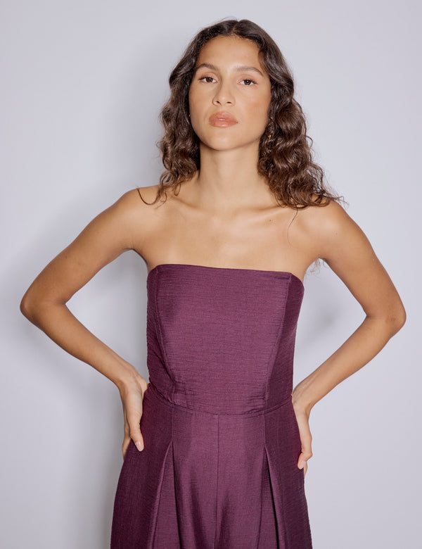 Purple Bandeau Rory Jumpsuit