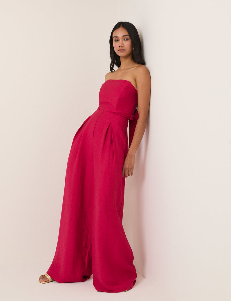 Pink Bandeau Rory Jumpsuit
