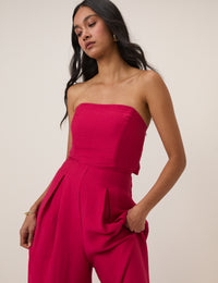 Pink Bandeau Rory Jumpsuit
