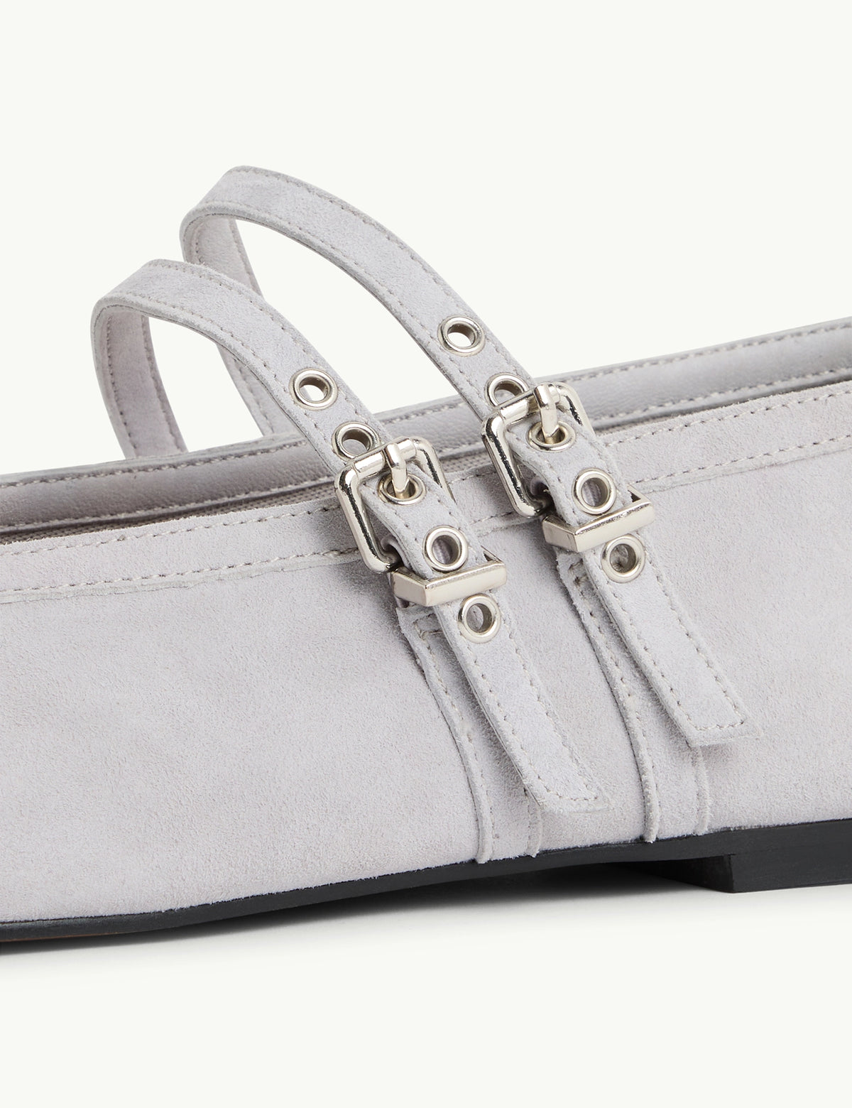 Light Blue Suede Ballet Flats