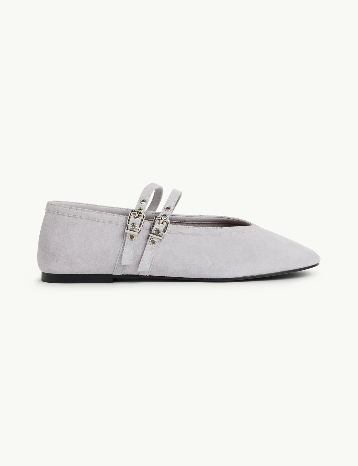 Light Blue Suede Ballet Flats