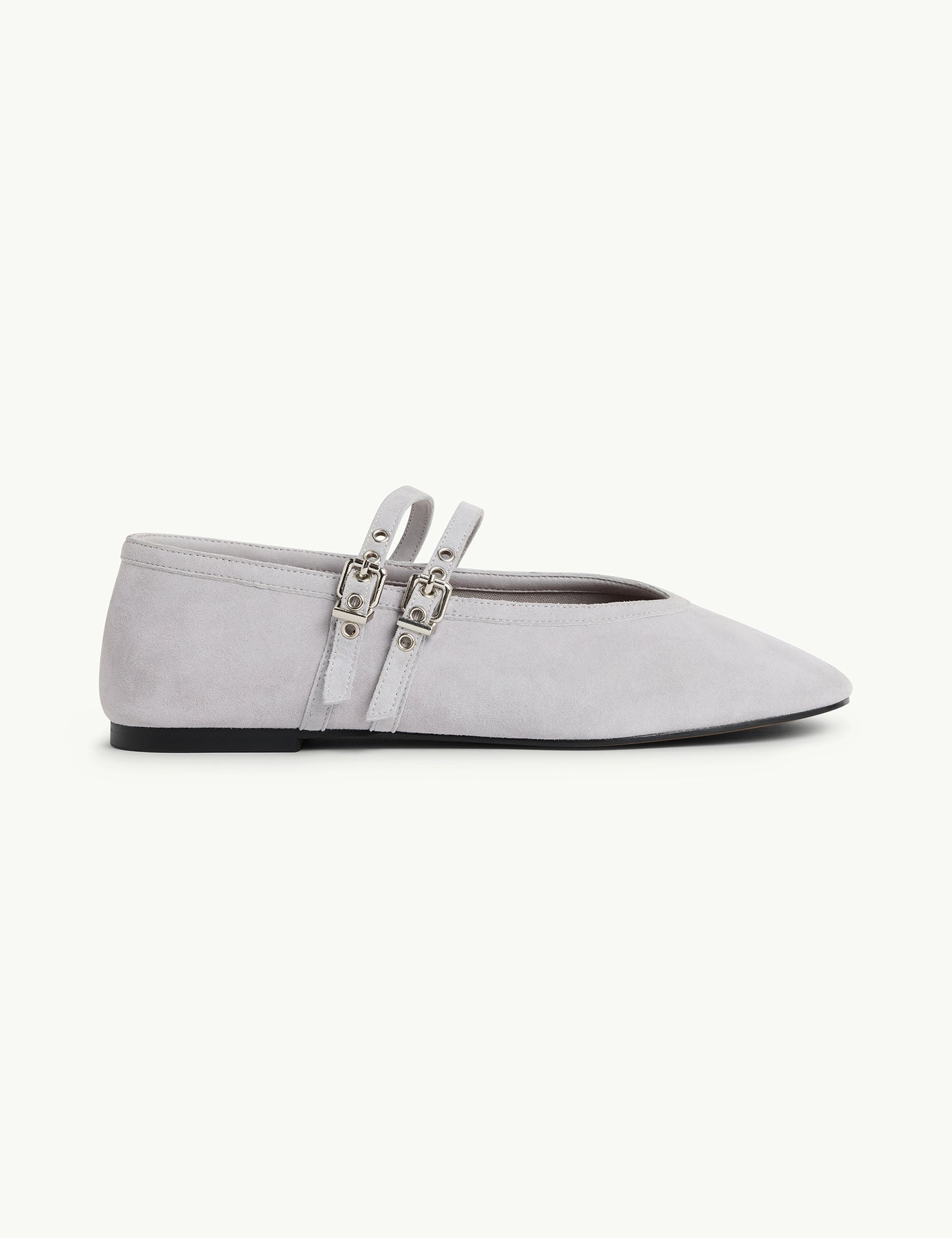 Light Blue Suede Ballet Flats