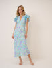 Blue Floral Layla Midi Dress