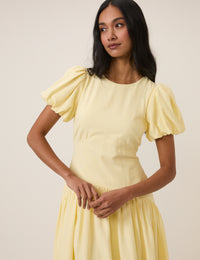 Butter Yellow Maicy Midi Dress