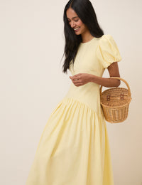 Butter Yellow Maicy Midi Dress