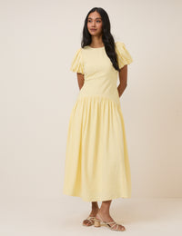 Butter Yellow Maicy Midi Dress