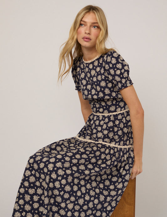 knee length dresses for ladies Dara Aurora Long Dress – Maison Safiyaa USA main image 1