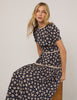 Navy Floral Dara Midi Dress