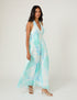 Blue Printed Marceline Maxi Dress