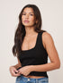 Black Square Neck Vest