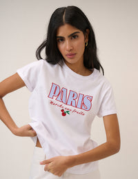 White Paris Graphic T-Shirt