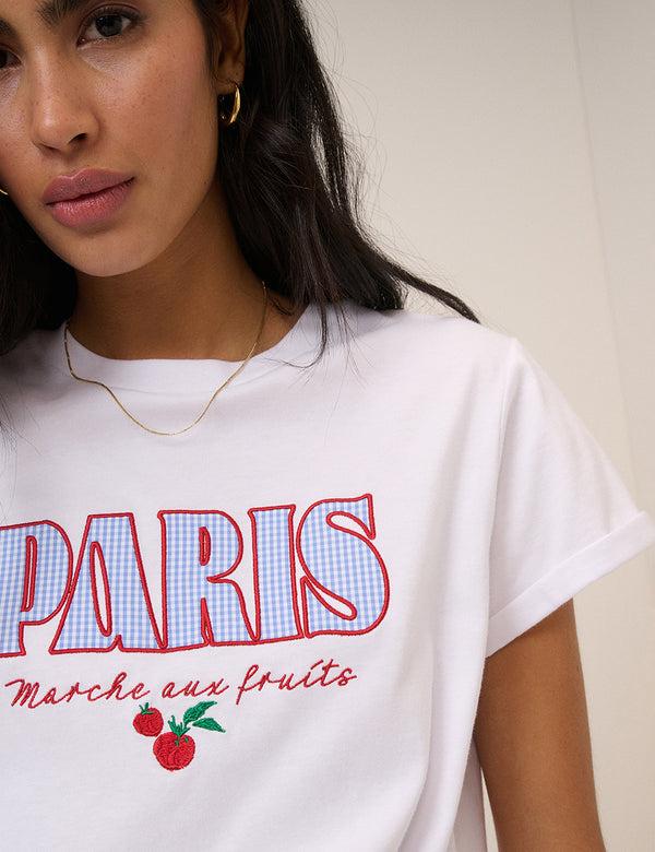 White Paris Graphic T-Shirt