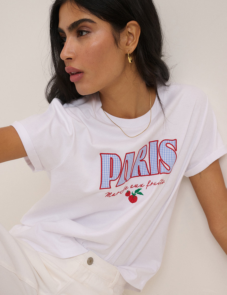 White Paris Graphic T-Shirt