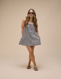 Black Gingham Romper